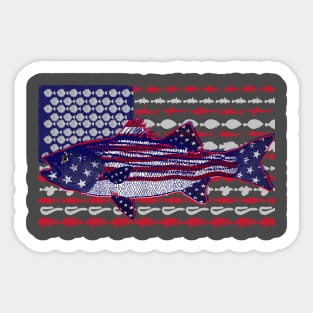 American bass flag Sticker